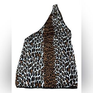 Off the shoulder leopard print top, medium